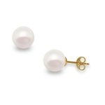 Χρυσά σκουλαρίκια Κ9 με μαργαριτάρια