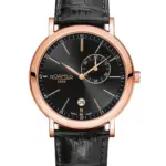 ROAMER Vanguard Black Leather Strap Stainless Steel Bracelet