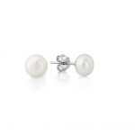 Ασημένια μαργαριταρένια σκουλαρίκια 925