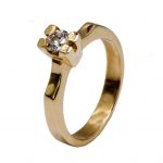 Δαχτυλίδι Χρυσό μονόπετρο Κ14