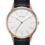 Ρολόι LE DOM Classic Black Leather Strap LD1001-14