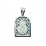 Φυλαχτό κρεμαστό με Χριστό λευκόχρυσο Κ18