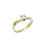 Δαχτυλίδι Χρυσό classic μονόπετρο Κ14
