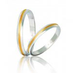 Βέρες Γάμου Δίχρωμες Λευκόχρυσες Στεργιάδης S48 Κ9 Κ14 ή Κ18 3.00 χιλ.
