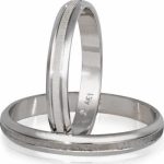 Βέρες Γάμου Λευκόχρυσες με αμμοβολή ΣΤΕΡΓΙΑΔΗΣ