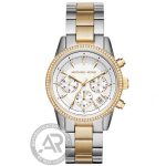 MICHAEL KORS Ritz MK6474 Crystals Chronograph TwoTone Stainless Steel Bracelet