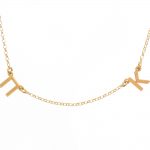 Κολιέ από επιχρυσωμένο ασήμι 925° με μονογράμματα