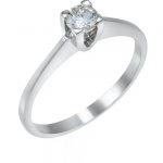 Δαχτυλίδι λευκόχρυσο Κ14 μονόπετρο