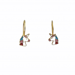 Σκουλαρίκια κρεμαστά μονόκεροι από Ασήμι 925°