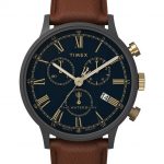 Ανδρικό ρολόι Timex TW2U88200 Waterbury Brown Leather Chronograph