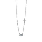 Κολιέ από ασήμι 925° με σταυρό και ματάκι