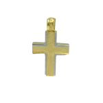 Δίχρωμος Χρυσός-Λευκόχρυσος σταυρός 14 καρατίων διπλής όψεως