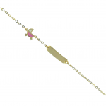 Ταυτότητα βραχιόλι χρυσό καροτσάκι Κ9