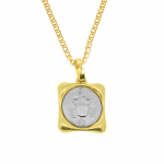 Ζώδιο Καρκίνος δίχρωμο χρυσό-λευκόχρυσο σε 14 καράτια