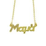 Κολιέ χρυσό Μαμά με ζιργκόν