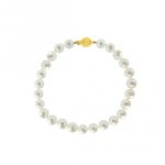 Βραχιόλι με Κ14 χρυσό κούμπωμα και μαργαριτάρια 6,5-7,0mm