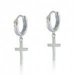 Σκουλαρίκια σταυροί κρίκοι ασήμι 925°