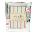 Παιδική Κορνίζα MA/152 Μπαλόνια Αστέρια ροζ από Ασήμι 13cm x 18cm