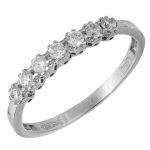 Δαχτυλίδι λευκόχρυσο Κ14 σειρέ