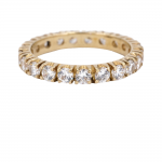 Δαχτυλίδι Sofia χρυσό ολόβερο με λευκά ζιργκον σε ασήμι 925°