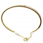 Βραχιόλι γυναικείο χειροπέδα bangle gold από ασήμι 925 3mm