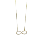 Κολιέ χρυσό modern infinity από ασήμι 925°