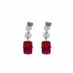 Σκουλαρίκια κρεμαστά Bernanda από ασήμι 925°