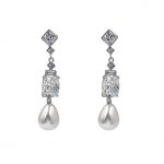 Σκουλαρίκια κρεμαστά Diotima από ασήμι 925°