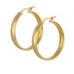 Σκουλαρίκια χρυσοί κρίκοι Christine σε Κ14