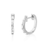 Σκουλαρίκια Icon hoops Λευκόxρυσα Κ14