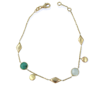 Βραχιόλι χρυσό Maya με ημιπολύτιμες πέτρες Κ14