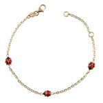 Βραχιόλι χρυσό με πασχαλίτσες σε Κ9