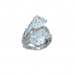 Δαχτυλίδι Flirty με λευκά ζιργκόν σε ασήμι 925°