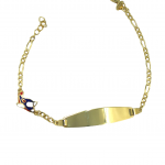 Ταυτότητα βραχιόλι χρυσό με αεροπλάνο σε Κ14