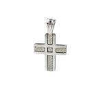 Λευκόχρυσος σταυρός σε μοντέρνο σχέδιο Κ14