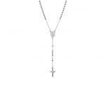 Ροζάριο κολιέ με Σταυρό από ασήμι 925°