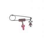 Παραμάνα ΝΑ ΖΗΣΕΙ με σταυρό και κοριτσάκι από ασήμι 925°