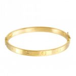 Βραχιόλι γυναικείο χρυσό χειροπέδα bangle Gold cuff από ασήμι 925°