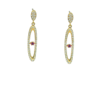 Χρυσά κρεμαστά σκουλαρίκια Tilda Κ14
