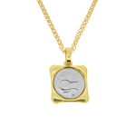 Ζώδιο Ιχθύς δίχρωμο χρυσό-λευκόχρυσο σε 14 καράτια