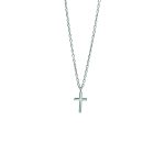 Κολιέ simple cross από ασήμι 925°
