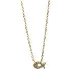 κολιέ Fia επιχρυσωμένο ψαράκι σε ασήμι 925°