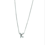 Κολιέ χρυσό μονόγραμμα "Κ" από ασήμι 925°