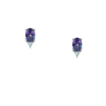 Σκουλαρίκια amethyst από ασήμι 925°