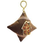 Γούρι κρεμαστό μαξιλάρι με σπίτι με σμάλτο