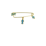 Παραμάνα παιδική "Boy" με μάτι και σταυρό από ασήμι 925°