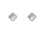 Σκουλαρίκια mother of pearl clover από ασήμι 925°