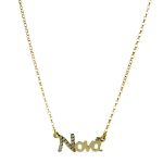 κολιέ χρυσό 'Νονά' με Ζιργκόν από ασήμι 925°