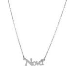 κολιέ 'Νονά' με λευκά ζιργκόν από ασήμι 925°