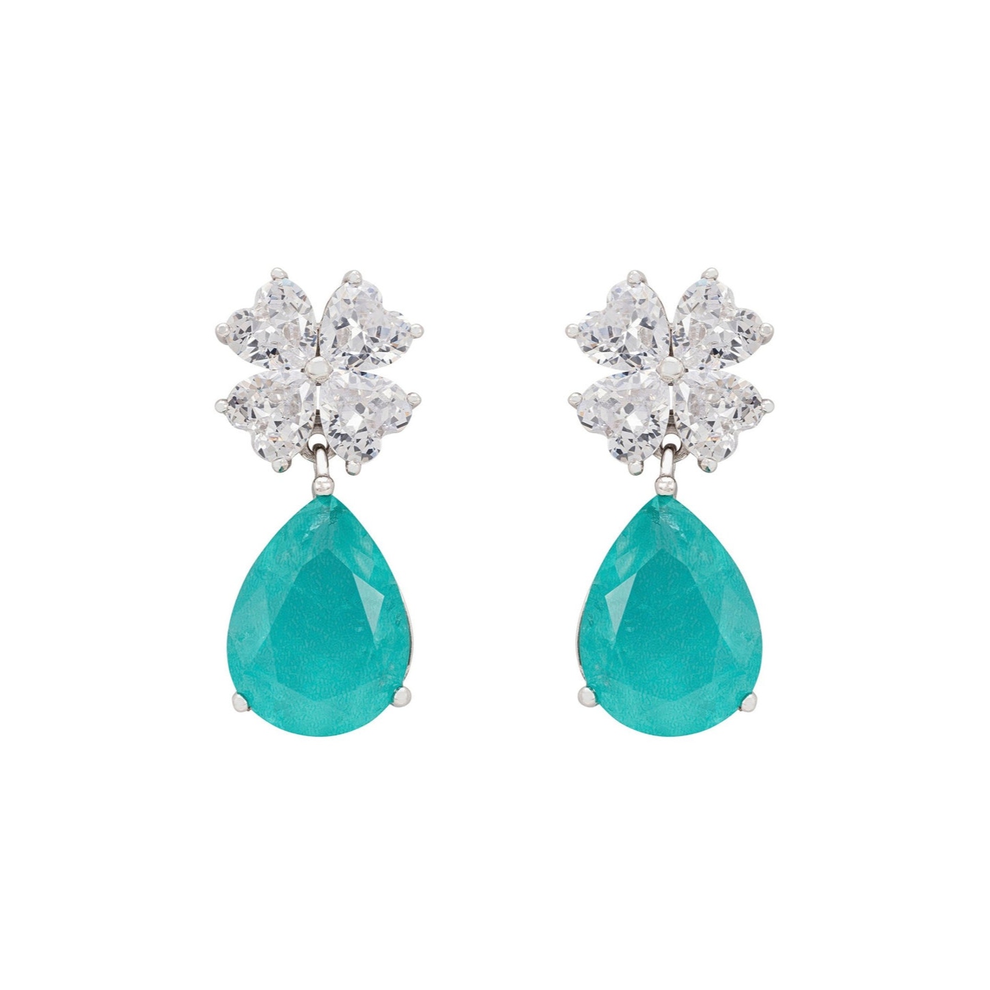 IMG_20240110_121722 Σκουλαρίκια κρεμαστά daisy paraiba teardrops από ασήμι 925° - Image 1